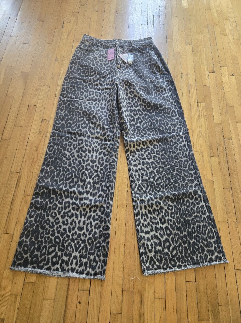 PrettyLittleThing Leopard Print Skinny Jeans - Black & Gray